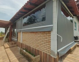 Toldo Cortina com Visor cinza