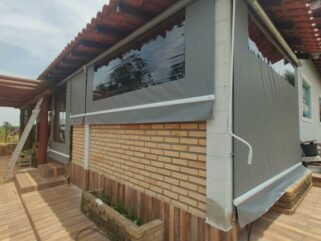 Toldo Cortina com Visor cinza